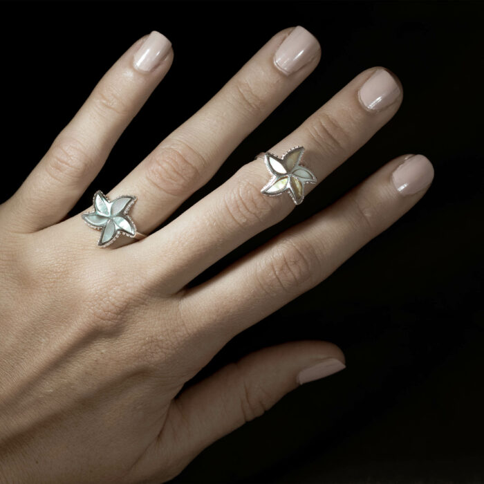 925 Silver seastar ring (Nidorellia armata) to support conservation