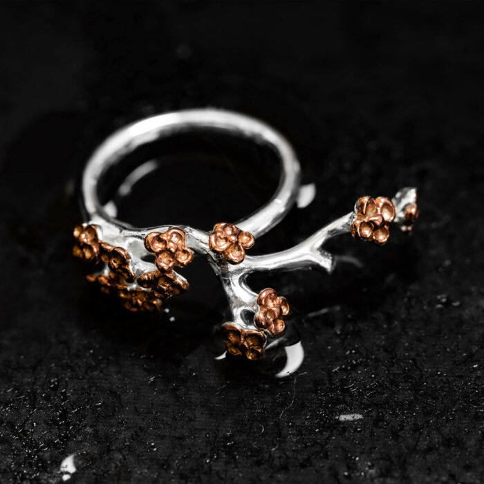 Silver coral ring like coral sclerites made to support coral reefs and marine research