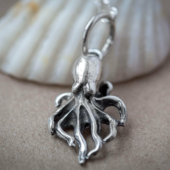 Euaxoctopus panamensis necklace made of 925 sterling silver to support marine science and conservation