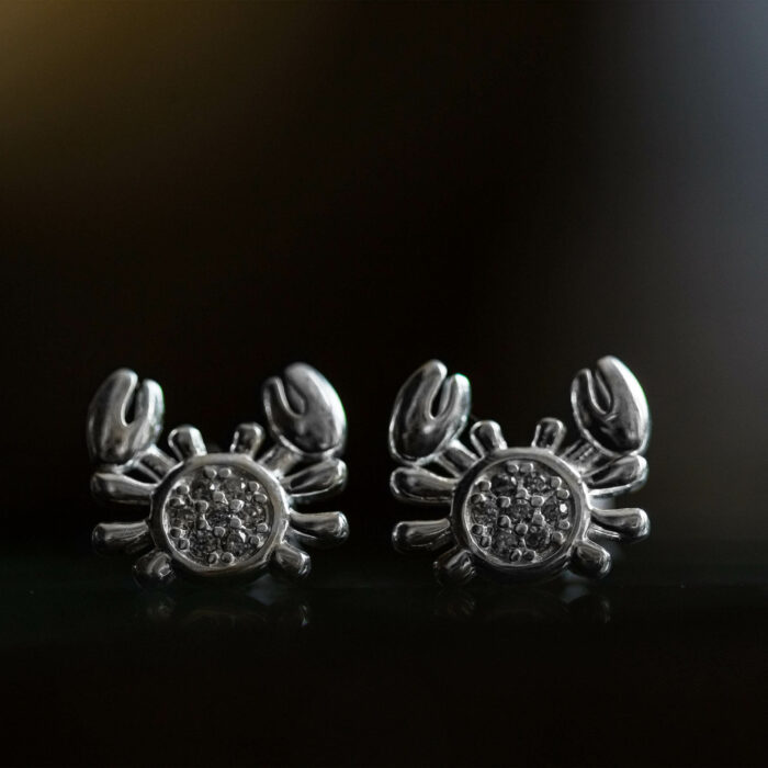 Shop for conservation by purchasing this 925 sterling Silver earrings that resembles a ghost crab (Ocypode gaudichaudii) that helps protect what you love