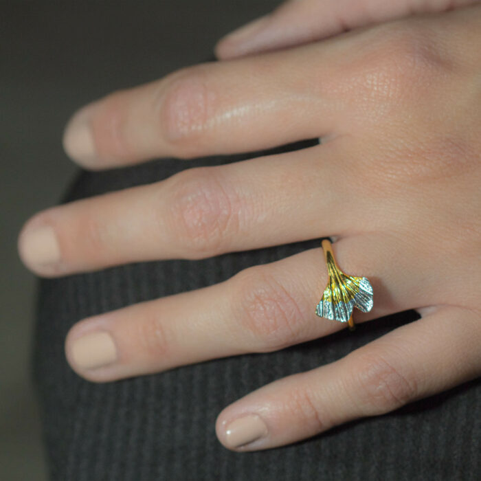 Shop for conservation by purchasing this gold plated 925 sterling Silver sea fan ring that resembles a gorgonian order coral to help protect soft corals, rays, turtles and ocean ecosystems in general