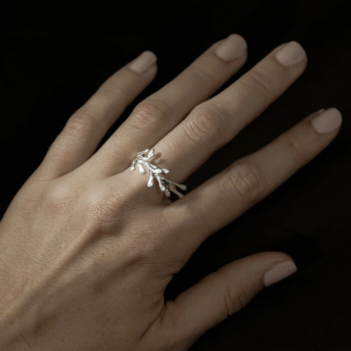 another way to put the pocillopora coral reef ring for conservation in your hand