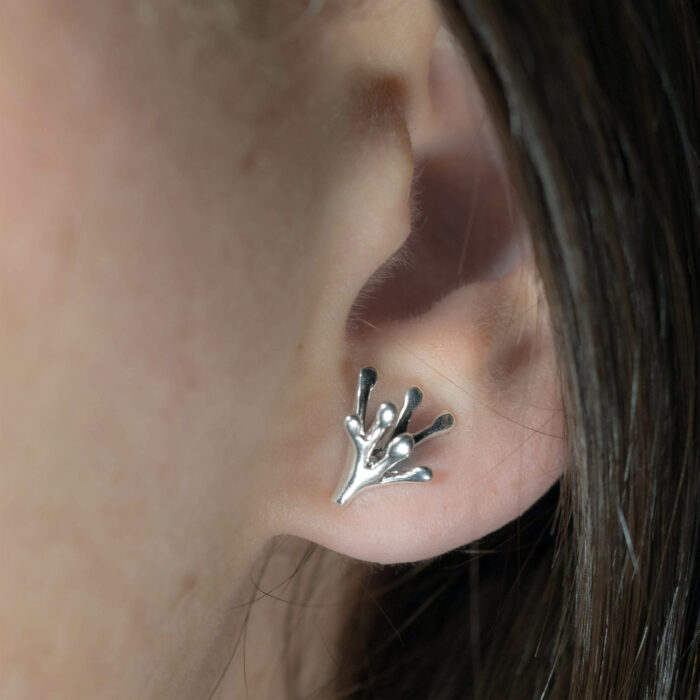 coral reef conservation earrings made of 925 sterling silver