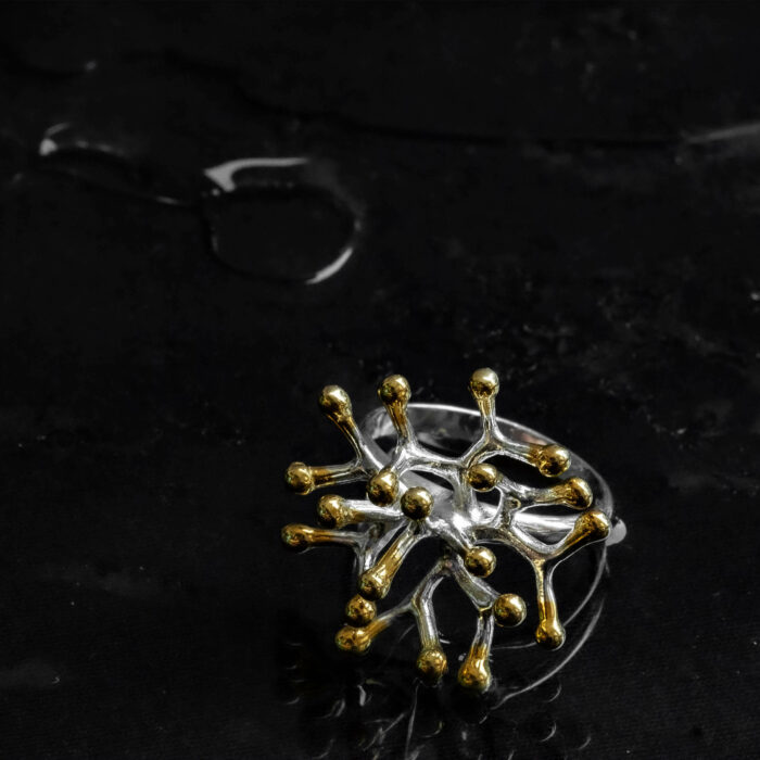 Shop for conservation by purchasing these 925 sterling silver ring that resembles a coral polyps ring to help protect ocean ecosystems, save coral reefs and fight climate change