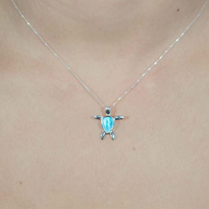 Perfect gift idea for beach lovers! Shop for conservation by purchasing this 925 sterling silver necklace that resemble a sea turtle hatchling to help protect ocean ecosystems, save coral reefs and fight climate change