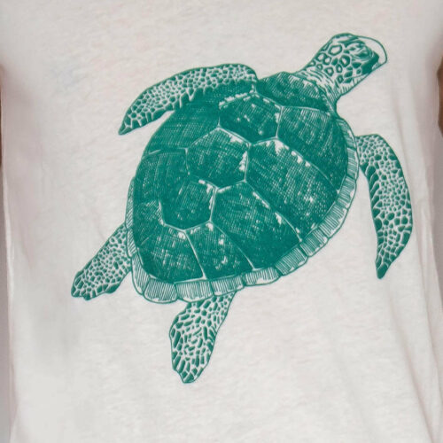 green turtle (chelonia mydas) shirt to support science research and conservation of this specie