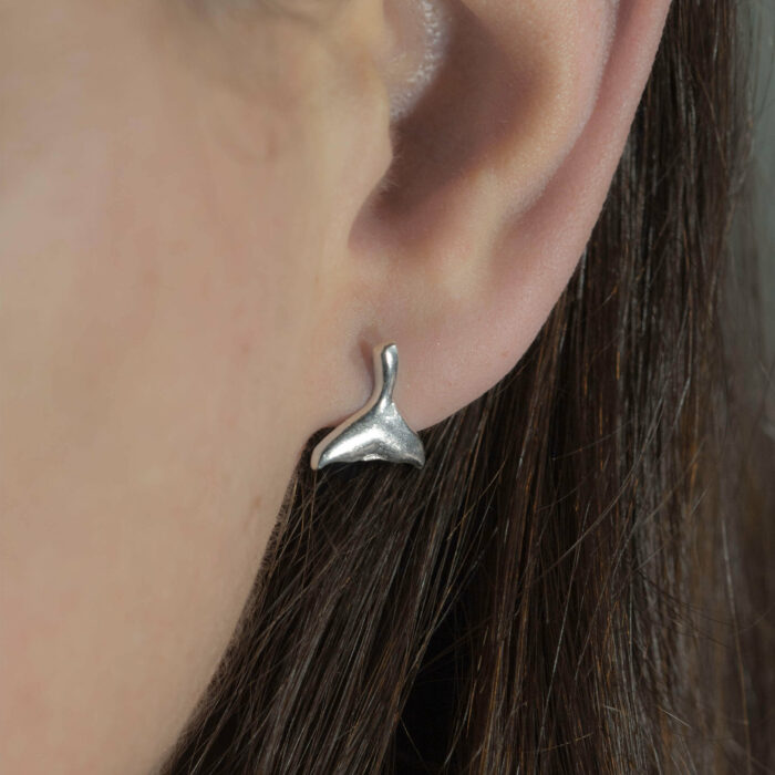 Perfect gift idea for beach lovers! Shop for conservation by purchasing this 925 sterling silver earrings that resemble a humpback whale tail to help protect ocean ecosystems and save endangered species from Central America and Costa Rica and support whale photo identification