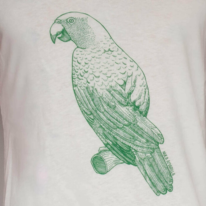 yellow napped parrot (Amazona auropalliata) shirt to support science research and conservation of this specie